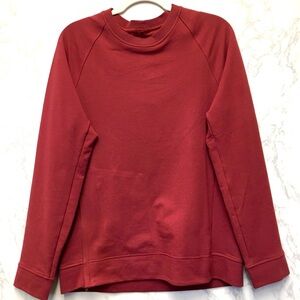 Lululemon Crewneck Sweatshirt Small Red Burgundy Athletic Loungewear Sporty Gym